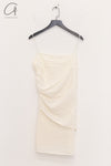 SWAYING 24 Early Spring Silk Suspender Skirt SW-SW25PS2L02-BAI White SW25PS2L02
